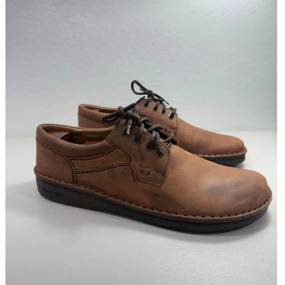 Birkenstock Brown Leather Lace Up Oxford Loafers Men’s EU 45 US 11 Made Germany